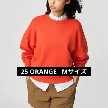 UNIQLOC 스무스 코튼 크루넥 스웨터 오렌지 M