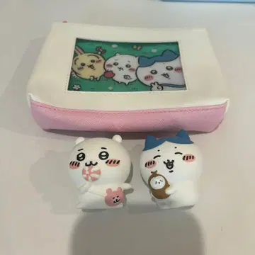 치이카와(먼작귀) 캐릭터 굿즈 세트 파우치와 피규어 2개