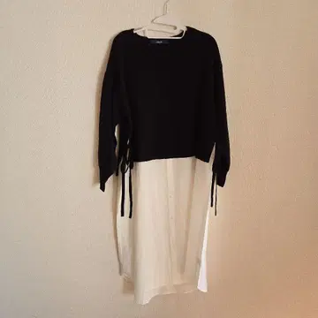 as know as 블랙 레이어드 원피스