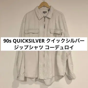 90s 퀵실버 지퍼 셔츠 코듀로이
