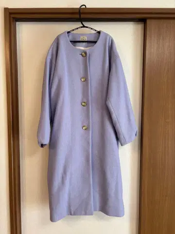 Samantha mos2 라벤더 버튼 롱 코트