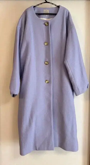 Samantha mos2 라벤더 버튼 롱 코트