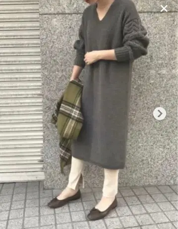 URBAN RESEARCH ROSSO 니트 원피스 프리 사이즈 그레이