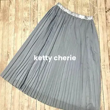 새상품급 ketty cherie 케티셰리 플리츠 스커트 광택 일본제