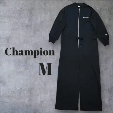 Champion 점프수트 올인원 긴팔 맨투맨 블랙 M