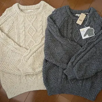 스튜디오 클립 케이블 니트 스웨터 2세트