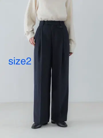 울 믹스 트위드 슬랙스