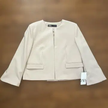 ZARA 베이지 노카라 자켓