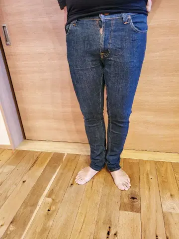 누디진 다크 블루 스키니 데님