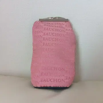 FAUCHON 핑크 로고 안경 케이스