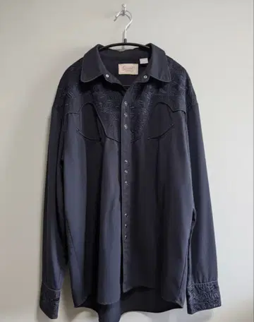 초레어 Scully 스컬리 웨스턴 셔츠 자수 블랙 XL 사이즈