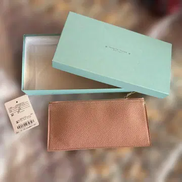 핑크 가죽 장지갑 골드 지퍼 포함 미사용 새상품