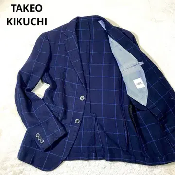 TAKEO KIKUCHI 다케오 키쿠치 사자혼 체크 테일러드 자켓