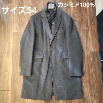 HERNO 헬노 캐시미어 100% 충전솜 체스터 사이즈 54 그레이