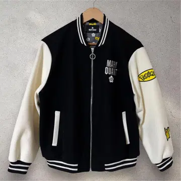 MARY QUANT 포켓몬 피카츄 블루종 자수 바시티 자켓