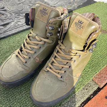 SUPRA 하이컷 스니커즈 올리브 박스 있음