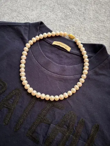 미사용 새상품 캘런솔로지 MIHOKO&SAKAI 담수 펄 목걸이 대형
