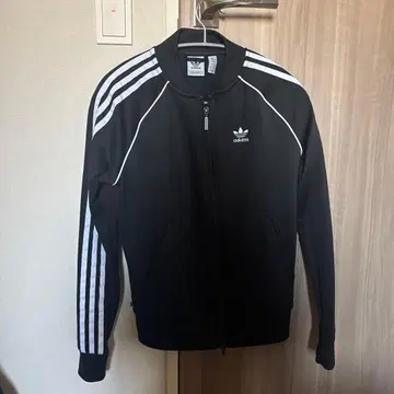 adidas 블랙 집업 저지 XS