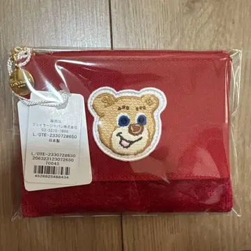 러브러리 바이 페이러 테디 와펜 파우치 빨간색