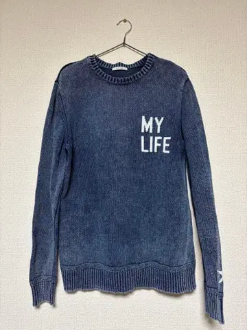 BAYFLOW 베이플로우 워시 가공 데님풍 니트 남성용 4