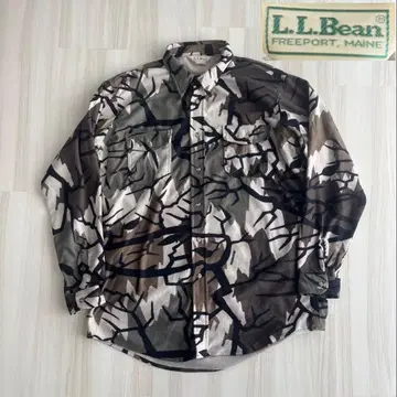 80s90s L.L.Bean 폴라테크 플리스 셔츠 프레데터 카모