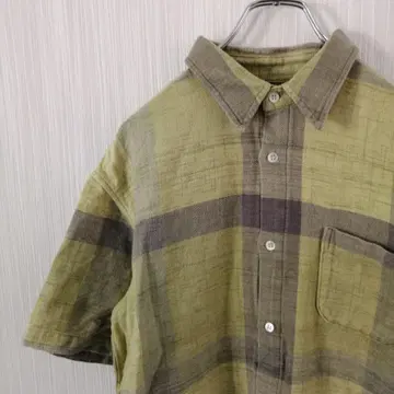 GAIJIN MADE 플란넬 셔츠 반팔 체크