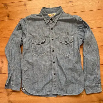 The Real McCoy's USN 샴브레이 셔츠 15