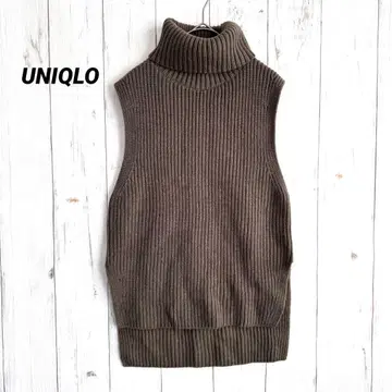 유니클로 미들 게이지 터틀넥 롱 베스트