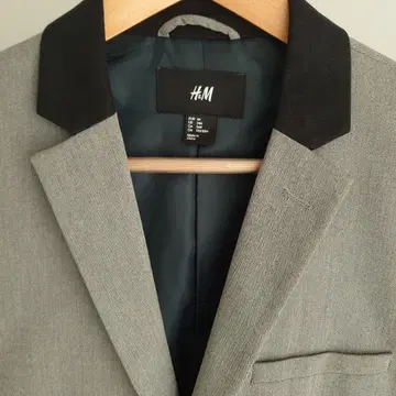 H&M 그레이 테일러드 자켓 모즈 펑크 로카빌리