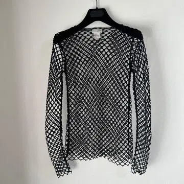 DRIES VAN NOTEN 메쉬 블랙 상의 레이어드