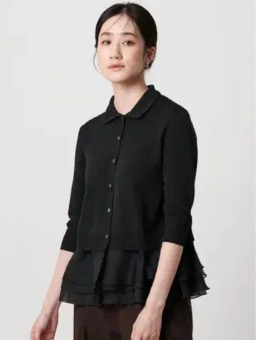 유나이티드 애로우즈 레이디 폴로 콤비 니트 워셔블