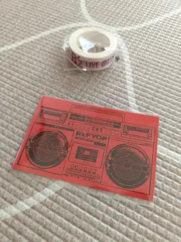 B'z 라이브 회장 구매 혜택 스티커 & 가챠가챠 마스킹 테이프 화이트