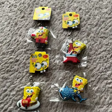 스펀지밥 지역 한정 키링 4개 세트