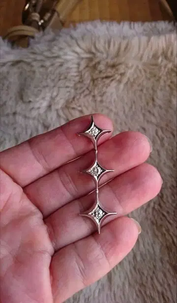 3연 다이아 목걸이 탑