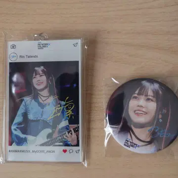 타테이시 린 아크릴 키링, 캔 배지