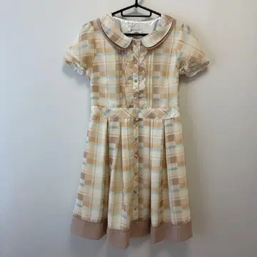 LODISPOTTO 반팔 체크 무늬 원피스