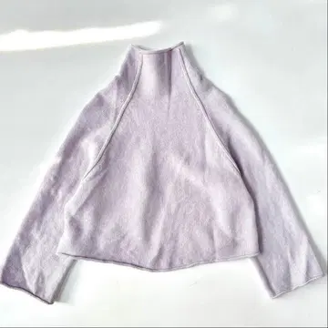 Spick and Span 울 캐시미어 와이드 슬리브 숏 니트