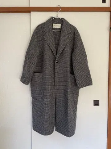 Ray BEAMS 체크 무늬 롱 코트