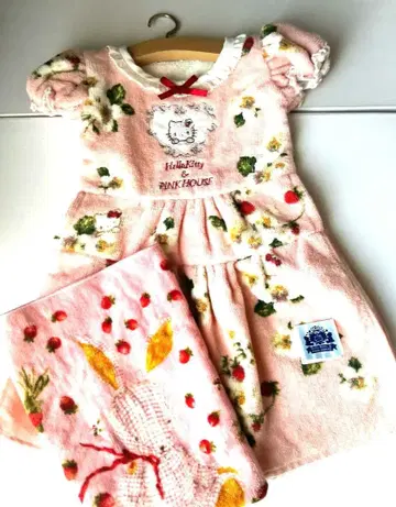 핑크하우스 헬로키티 콜라보 드레스 타월 & 타월 손수건