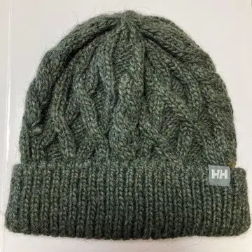 미사용품 헬리한센 케이블 짜임 니트 모자 카키