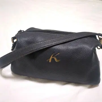 키타무라 Kitamura 가죽 원숄더 핸드백 블랙