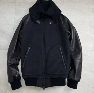 1piu1uguale3 우노피우 바시티 자켓 블루종 캐시미어 램 가죽