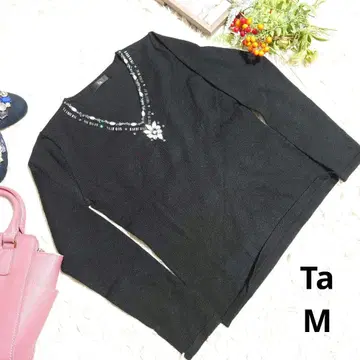 ta 트레이닝복/티셔츠 ( M ) 블랙/비쥬/V넥