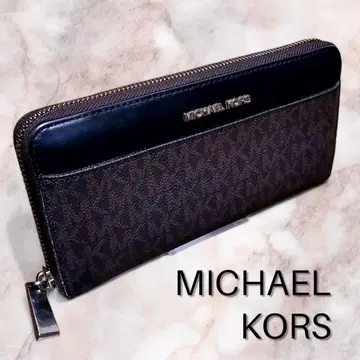 MICHAEL KORS 시그니처 라운드 지퍼 장지갑