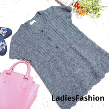 새상품급 LadiesFashion 가디건/앙상블 ( M ) 알파카 혼방