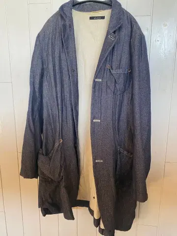 Johnbull 체스터 코트 다크 그레이 데님