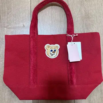 러브러리 바이 페이 올드 테디 와펜 토트백 레드 S