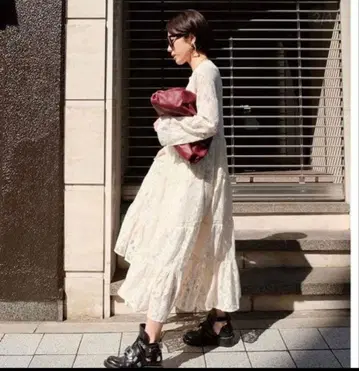 [ 미사용 새상품 ] machatt 마차트 레이스 티어드 드레스