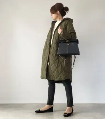 에마테일러 3WAY 퀼팅 코트 라이너&후드 38 새상품급