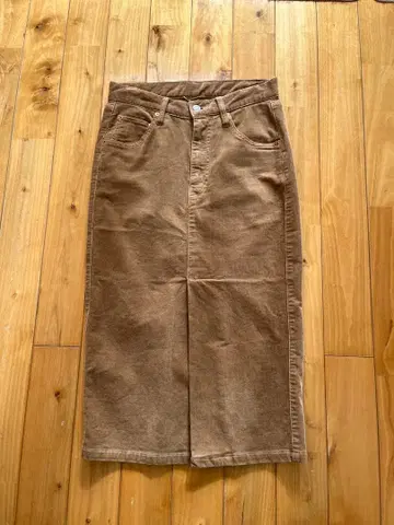 Deuxieme classe 브라운 코듀로이 타이트 스커트